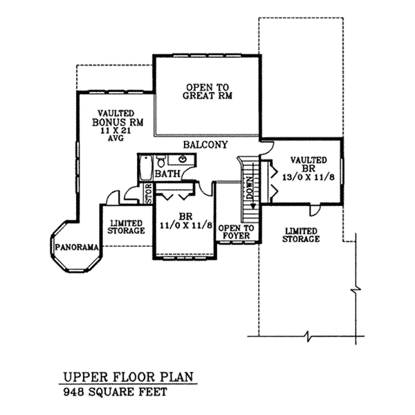 upper floor house blueprint