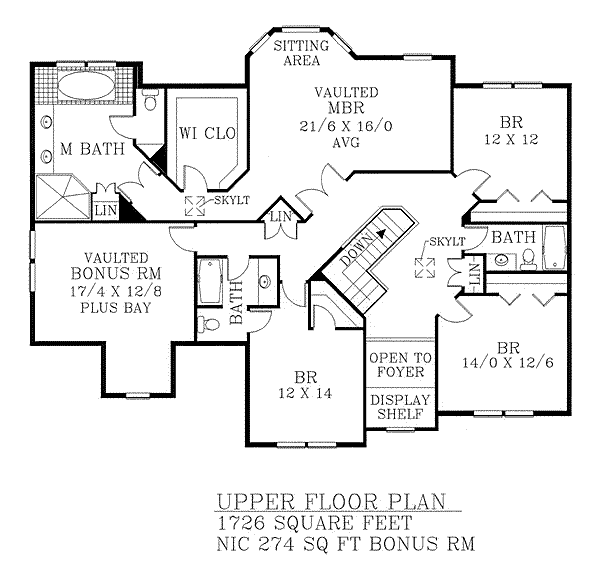 upper floor house blueprint