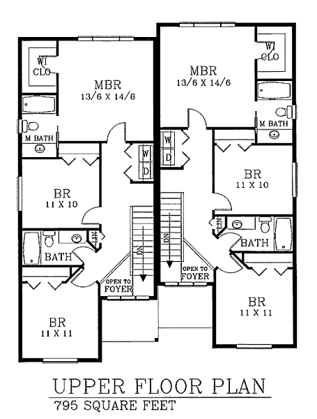 upper floor house blueprint