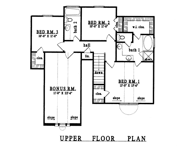 upper floor house blueprint