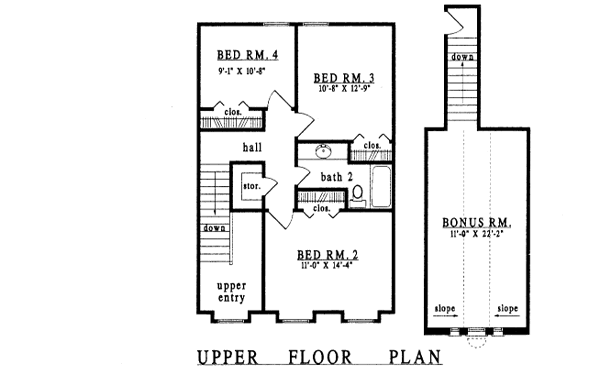 upper floor house blueprint