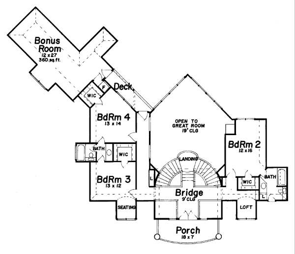upper floor house blueprint