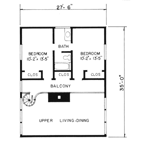 upper floor house blueprint