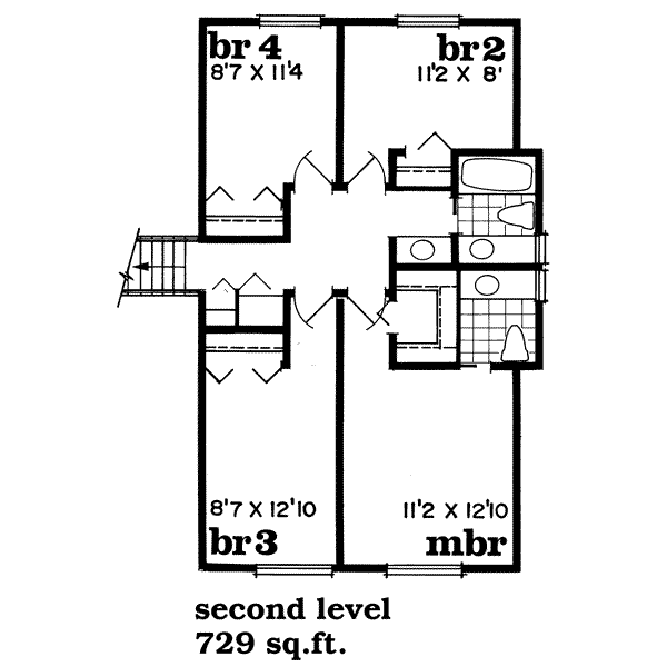 upper floor house blueprint