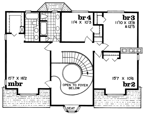 upper floor house blueprint