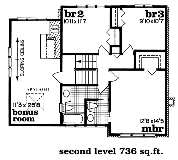 upper floor house blueprint
