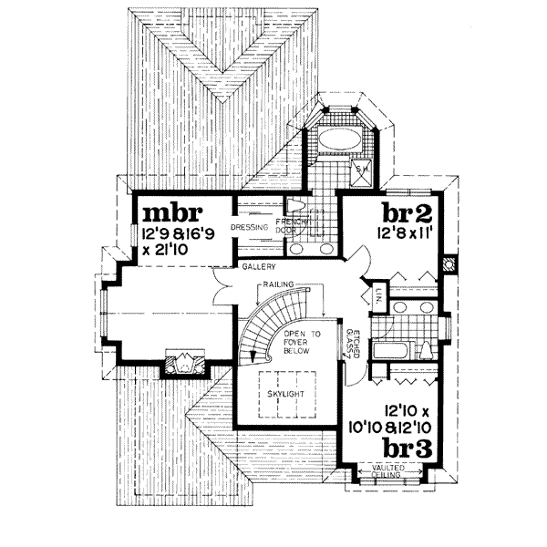 upper floor house blueprint