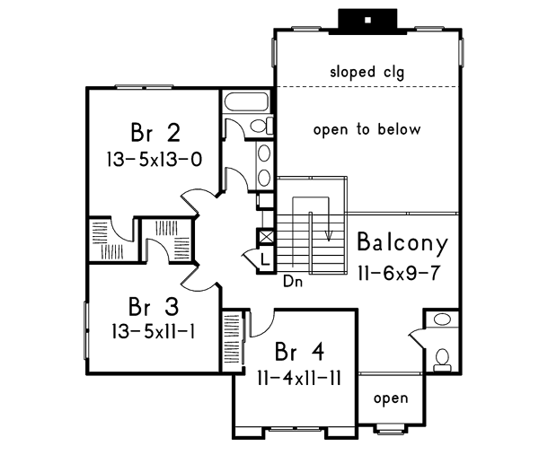 upper floor house blueprint