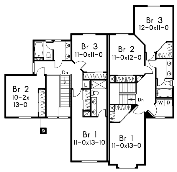 upper floor house blueprint