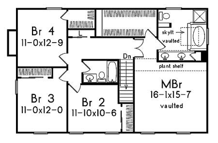 upper floor house blueprint