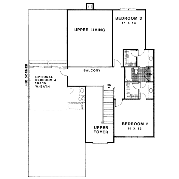upper floor house blueprint