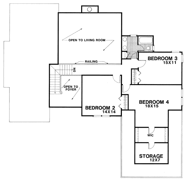 upper floor house blueprint