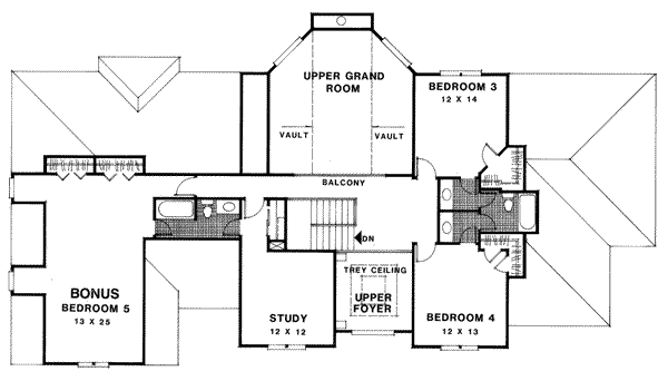 upper floor house blueprint