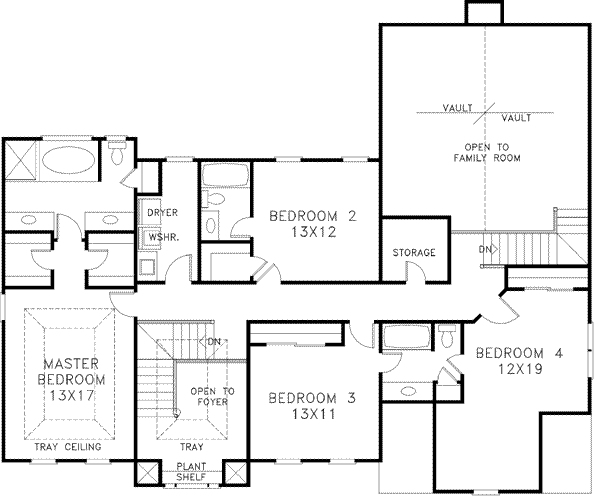 upper floor house blueprint