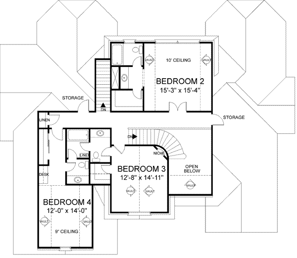 upper floor house blueprint