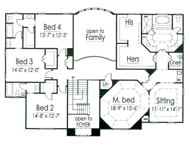 upper floor house blueprint