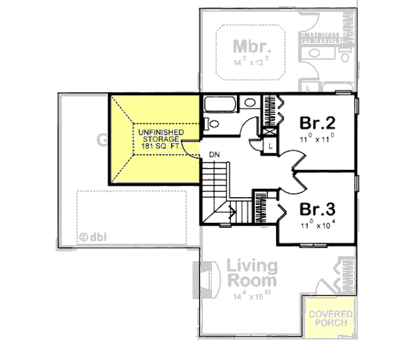 upper floor house blueprint