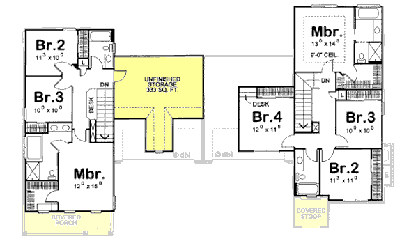 upper floor house blueprint