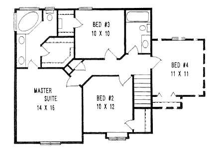 upper floor house blueprint