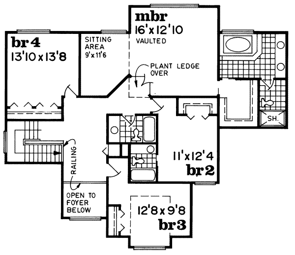 upper floor house blueprint
