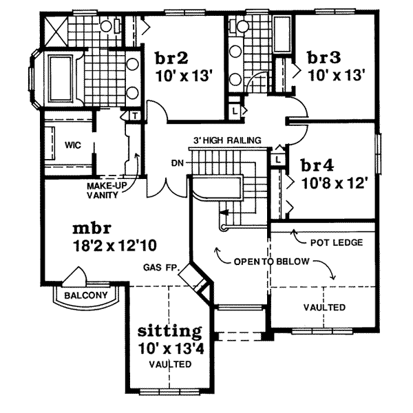 upper floor house blueprint