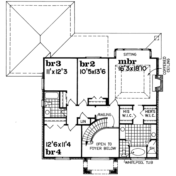 upper floor house blueprint