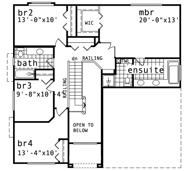 upper floor house blueprint