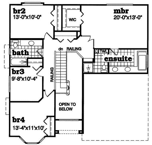 upper floor house blueprint