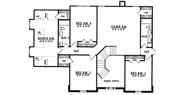 upper floor house blueprint