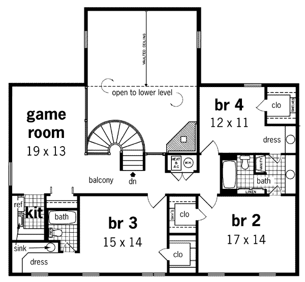 upper floor house blueprint