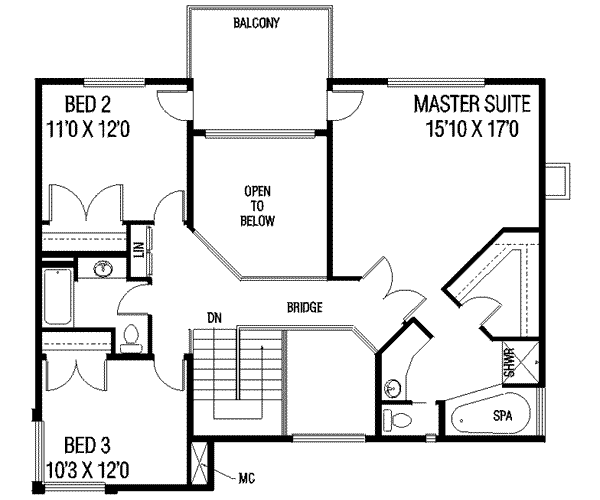 upper floor house blueprint