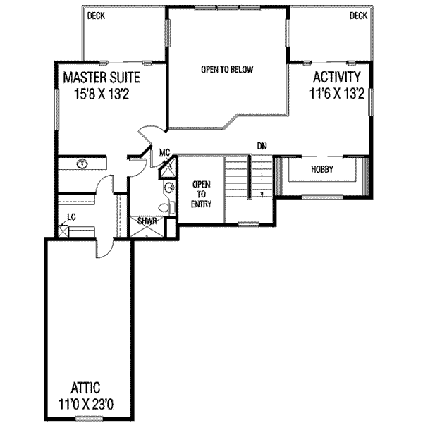 upper floor house blueprint