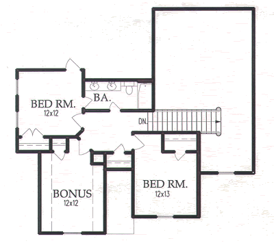 upper floor house blueprint