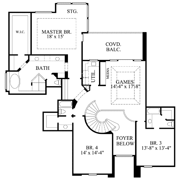upper floor house blueprint