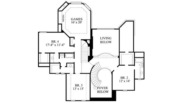 upper floor house blueprint