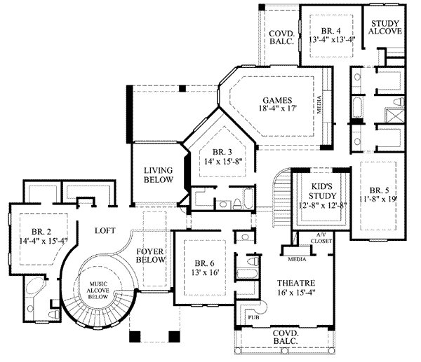 upper floor house blueprint