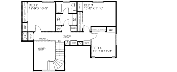 upper floor house blueprint