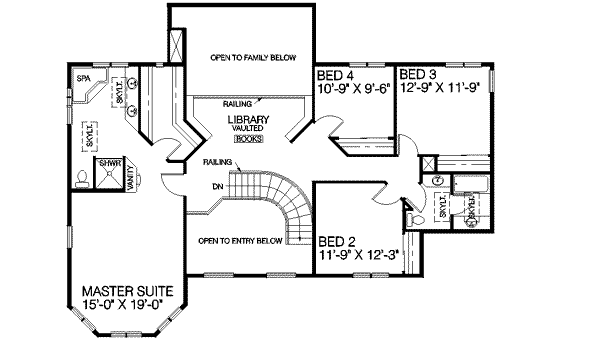 upper floor house blueprint
