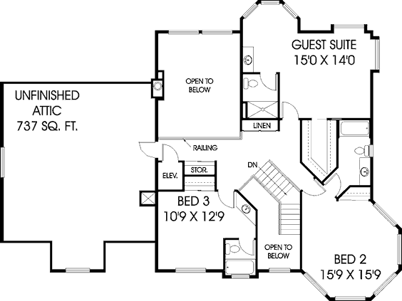 upper floor house blueprint