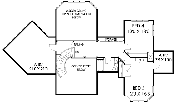 upper floor house blueprint