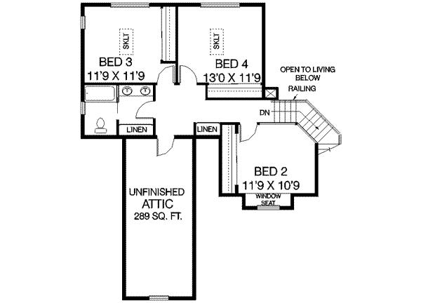 upper floor house blueprint