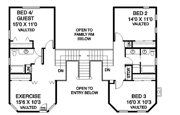 upper floor house blueprint