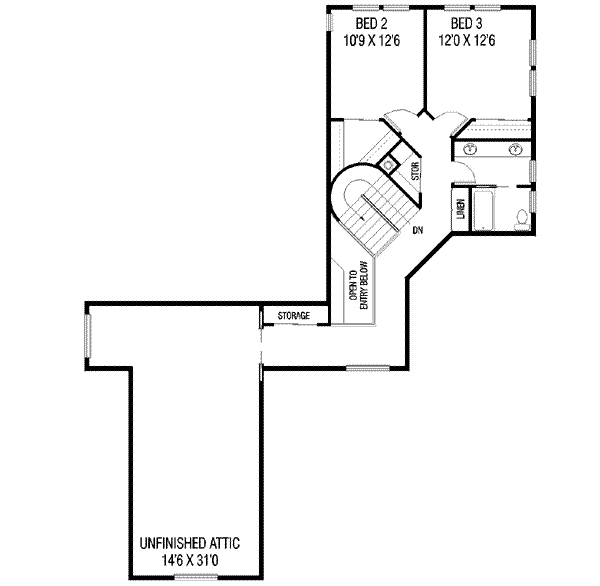 upper floor house blueprint