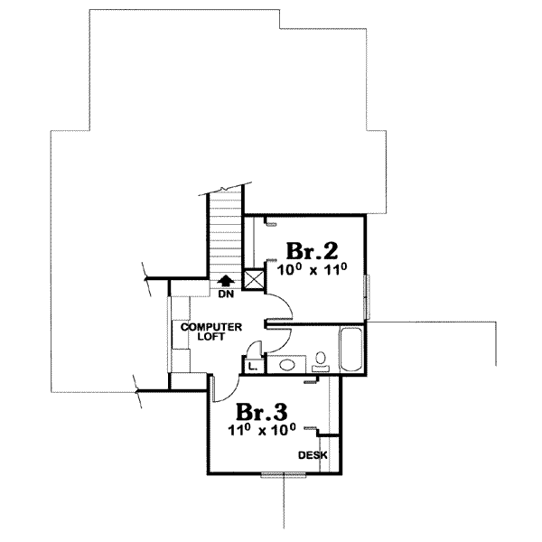 upper floor house blueprint