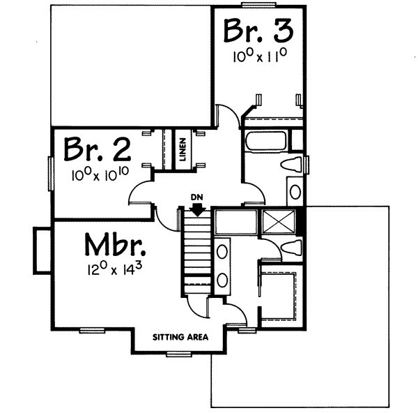 upper floor house blueprint