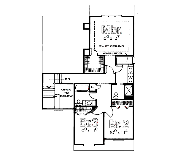 upper floor house blueprint