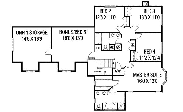 upper floor house blueprint