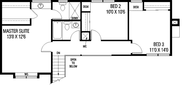 upper floor house blueprint