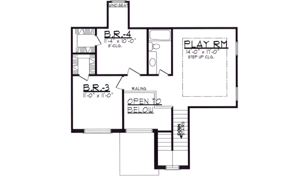 upper floor house blueprint
