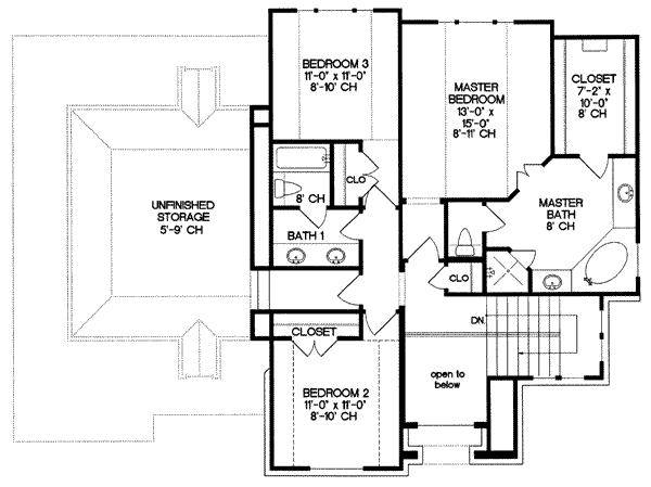 upper floor house blueprint
